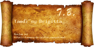 Tamásy Brigitta névjegykártya